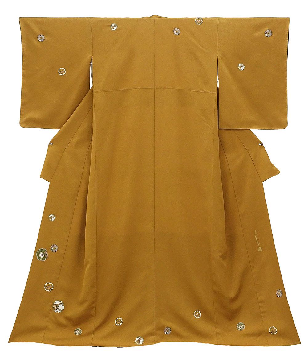 訪問着 未着用美品 正絹 友禅作家 千地泰弘作 身丈168.5cm 裄丈66.5cm 訪問着 未使用 新古品 着物 b0521