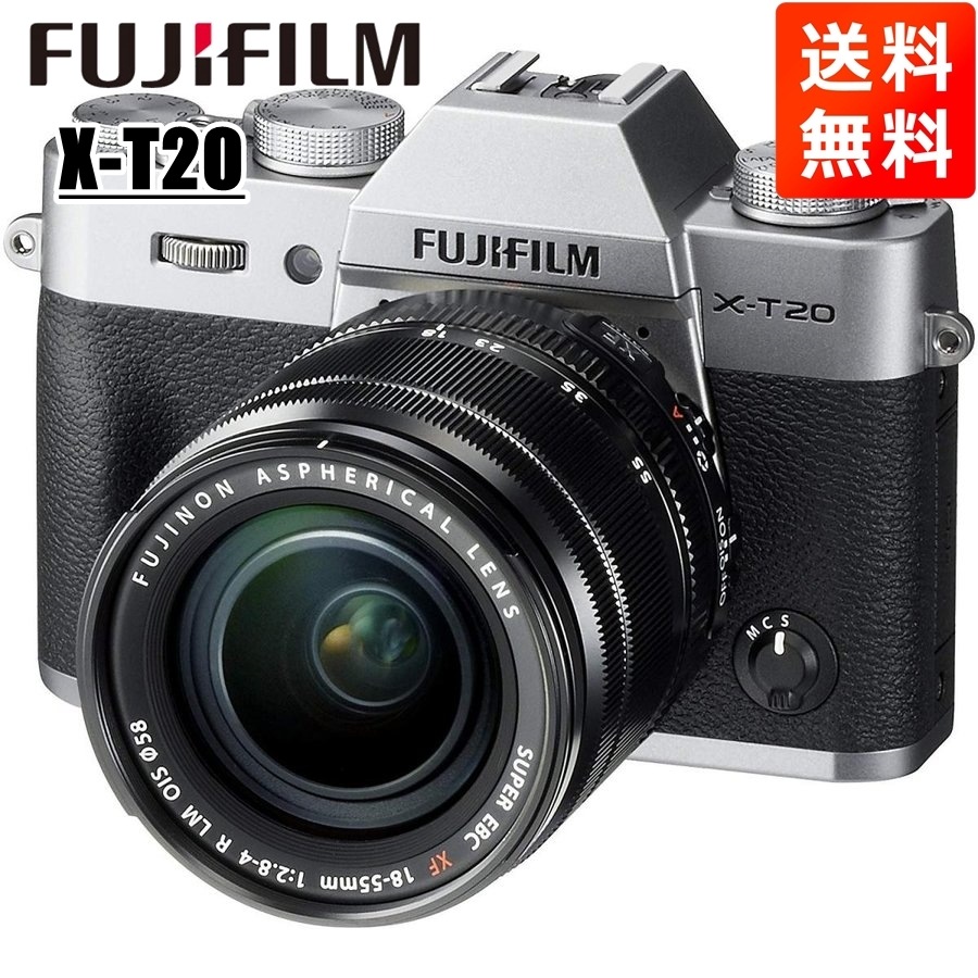X-T20 18-55mm レンズキット シルバー ミラーレス一眼 カメラ 中古