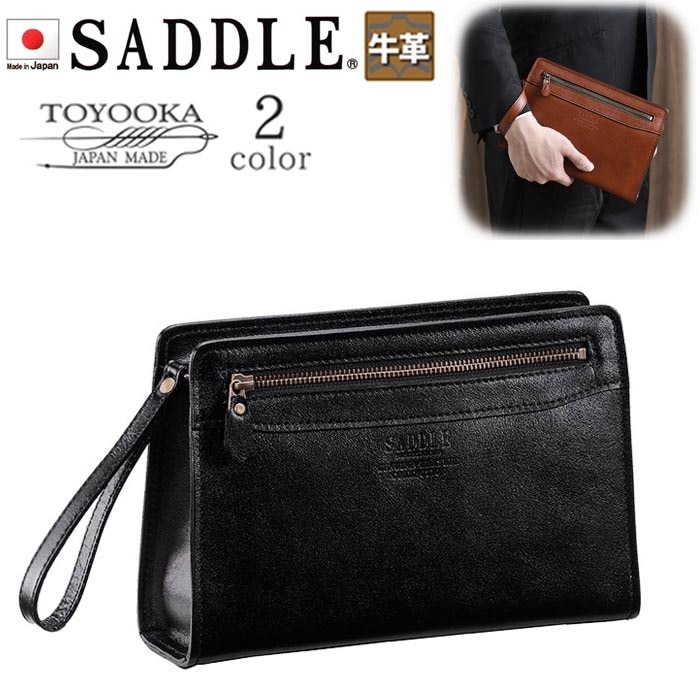 セカンドバッグ メンズ ポーチ 牛革 レザー 日本製 クラッチ ポーチ フォーマルバッグ ブランド SADDLE #25885 本革 おしゃれ 旅行 冠婚葬祭 鞄倶楽部 8,496円