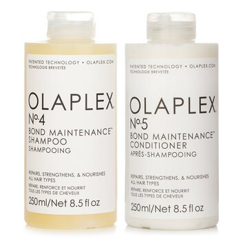 Olaplex ヘアケアセット: No.4 ボンドメンテナンス シャンプー + No.5 ボンドメンテナンス コンディショナー
