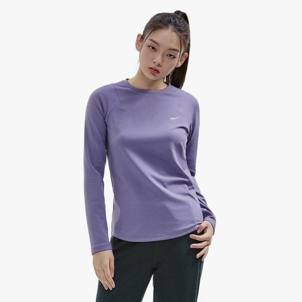 女性ミドル丈基本ラウンドTシャツ / PW3WT24F112_GN