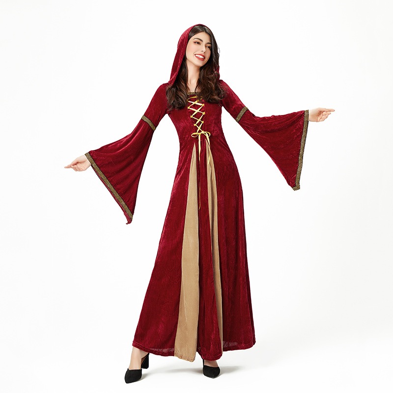 ハロウィン大人用コスチュームレディース中世レトロ宮殿風ロングスカートルネッサンススカートヨーロッパとアメリカの国境を越えたドレス