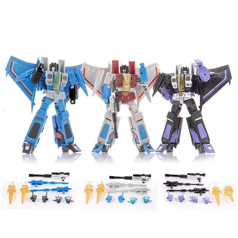 金宝同模 FG01-03 戦闘機小隊 スパイダー 天雷 翻天 飛行小隊 変形玩具