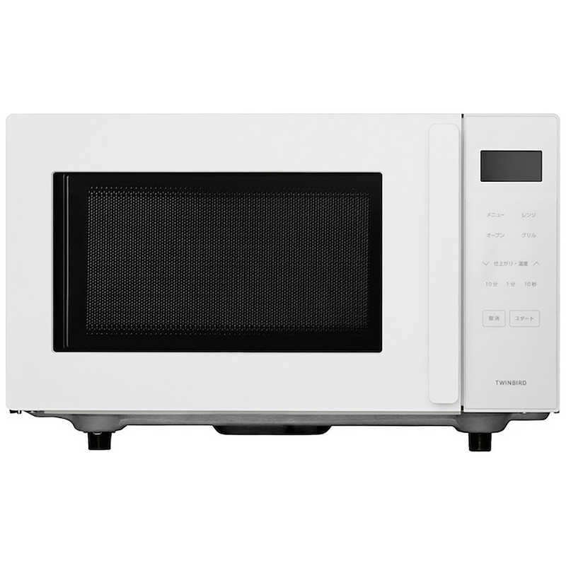 ツインバード　TWINBIRD　オーブンレンジ 16L フラット センサー付 コンパクトサイズ ホワイト　DR-E216W