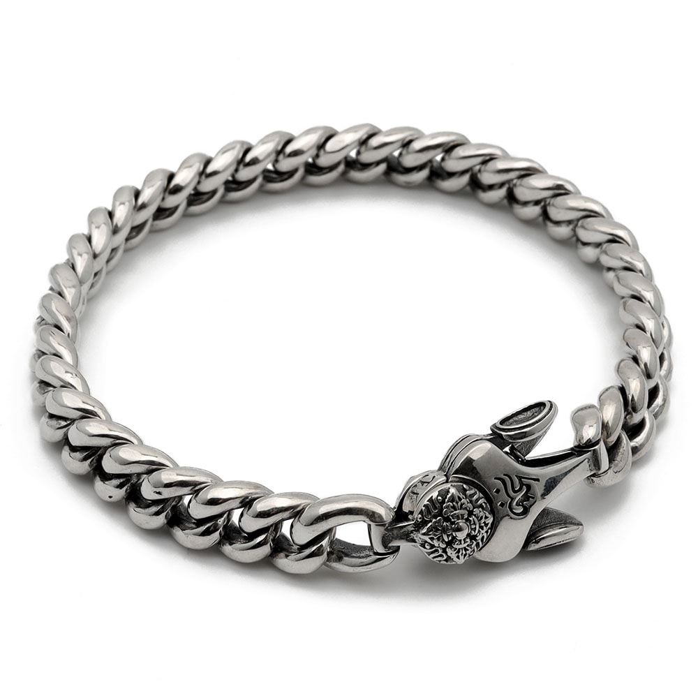 925 六字真言 チェーンブレスレット [bs162]