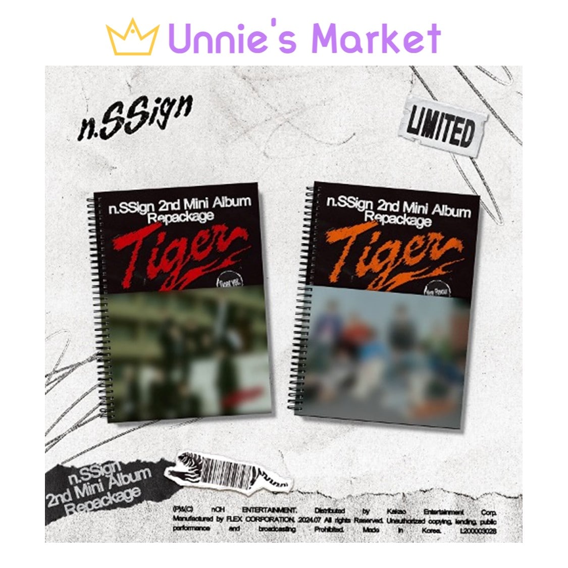 [SET] n.SSign ‘Tiger’ (Tiger ver. / New Flavour ver.) / 2nd Mini Album Repackage