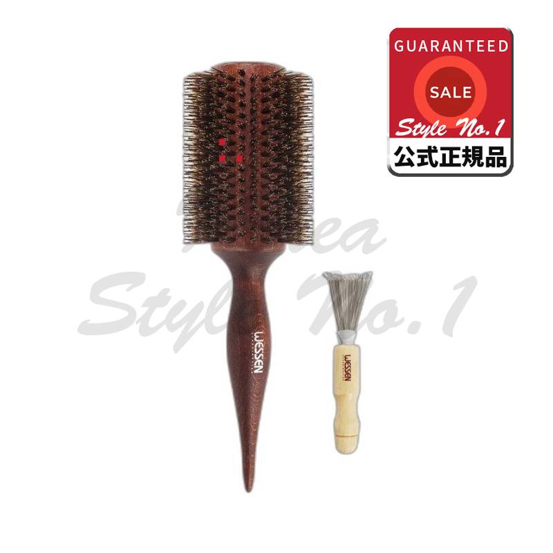 ウェシンジャンボドライロールブラシ10号+ブラシクリーナーブラウン+ベージュ1セット