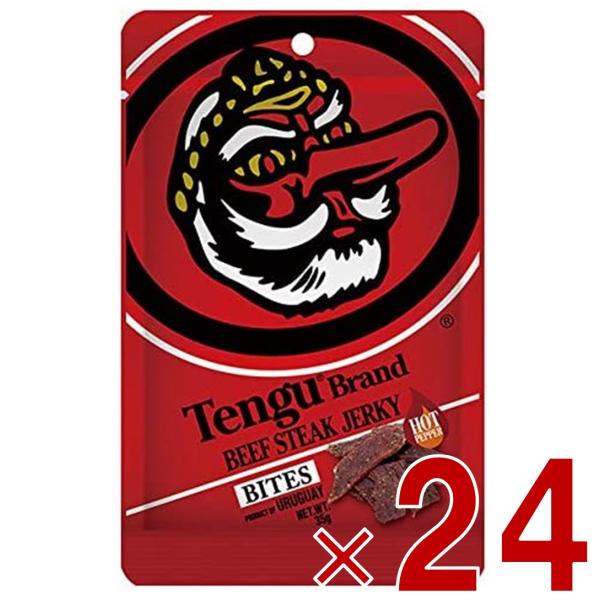 テング ビーフジャーキー バイツ ホット 30g おつまみ 天狗 ビール プロテイン キャンプ お土産 日本酒 お酒 24個