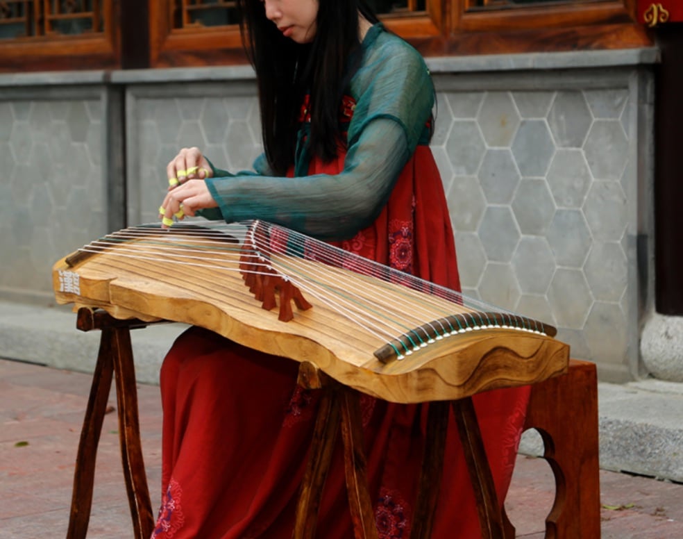 筝 88cm ポータブル 21弦 中国の弦楽器