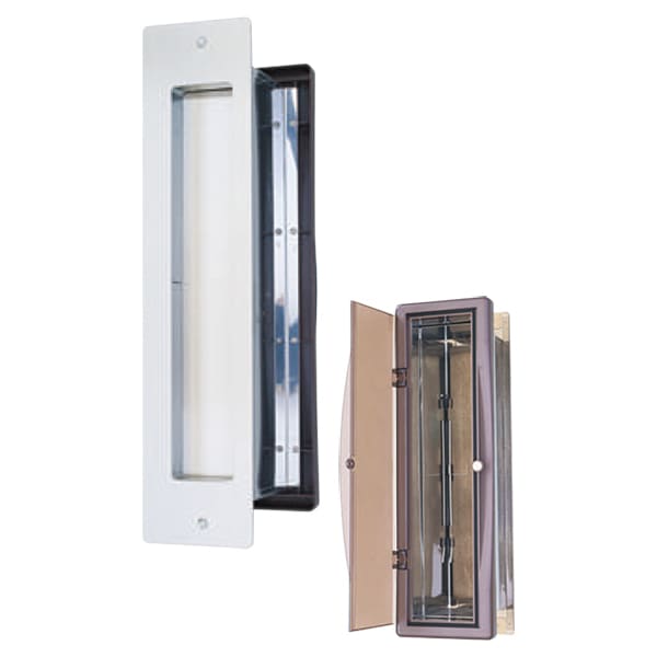 水上(MIZUKAMI) No.3000ポスト タテ型 内フタ付気密型 大壁 クリアー