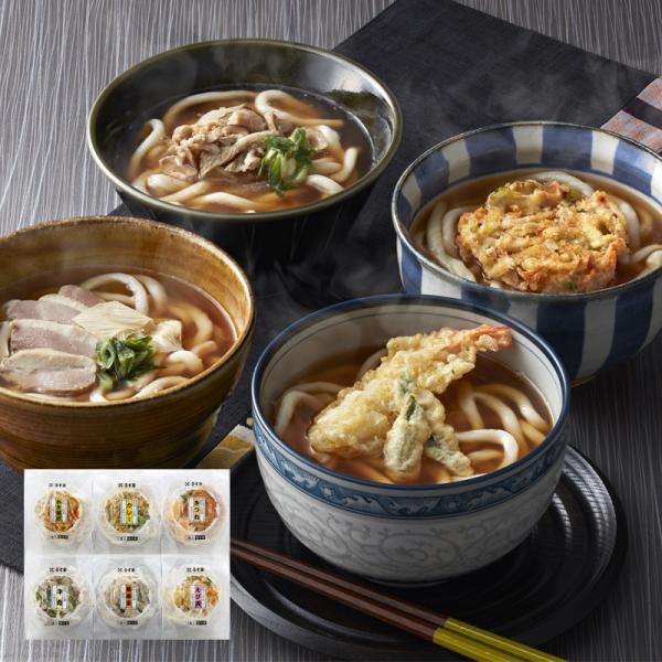 香川 小豆島 うす家 6種の手延うどんセット 計6個　お取り寄せグルメ ギフト プレゼント HIS ID:SH10671