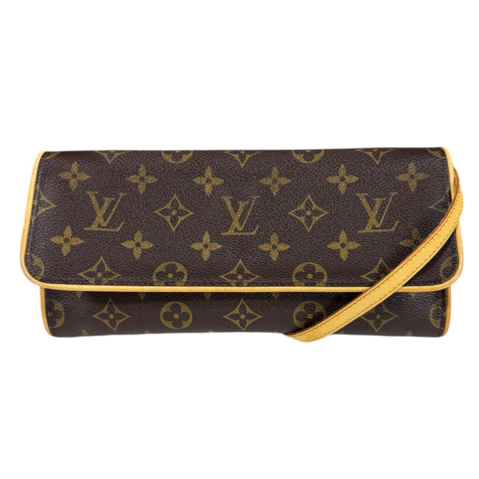 ルイヴィトン ポシェットツインGM モノグラム ウエストバッグ モノグラムキャンバス M51852 ブラウン LOUIS VUITTON 中古