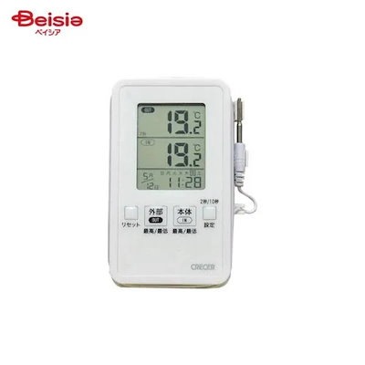 他サイト： 防滴型デジタルIN-OUT温度計 1個入 クレセル AP-09Wの商品画像