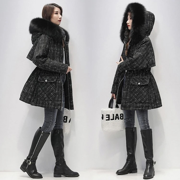 モッズコート ダウンジャケット レディース 冬 40代 中綿ダウンコート ミディアム丈 カジュアル エコファーフード付 綿ジャケット アウター暖かい オシャレ