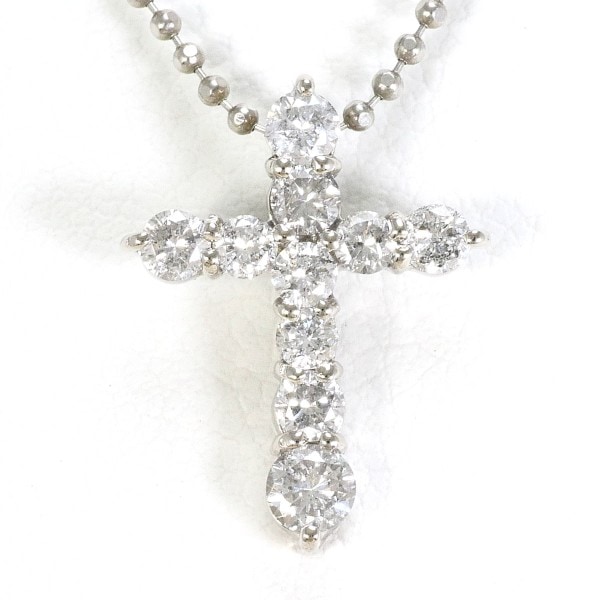 PT900 プラチナ PT850 ネックレス ダイヤ 0.50 約40cm ジュエリー 中古
