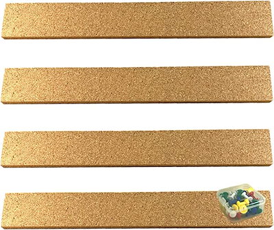 他サイト： スリム コルクボード 軽量 枠なし 壁掛け 画鋲 両面テープ付き 宣伝欄 壁掛け写真飾り 押しピン付き(4本セット)の商品画像