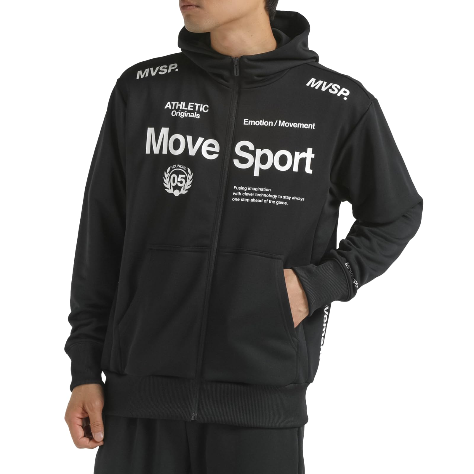 Qoo10最安値挑戦 [ムーブスポーツ] スウェット デサント ライトスムーススウェット フルジップフーディー ストレッチ トレーニング ランニング ST4FSW41M BK00(ST4FSW41M)