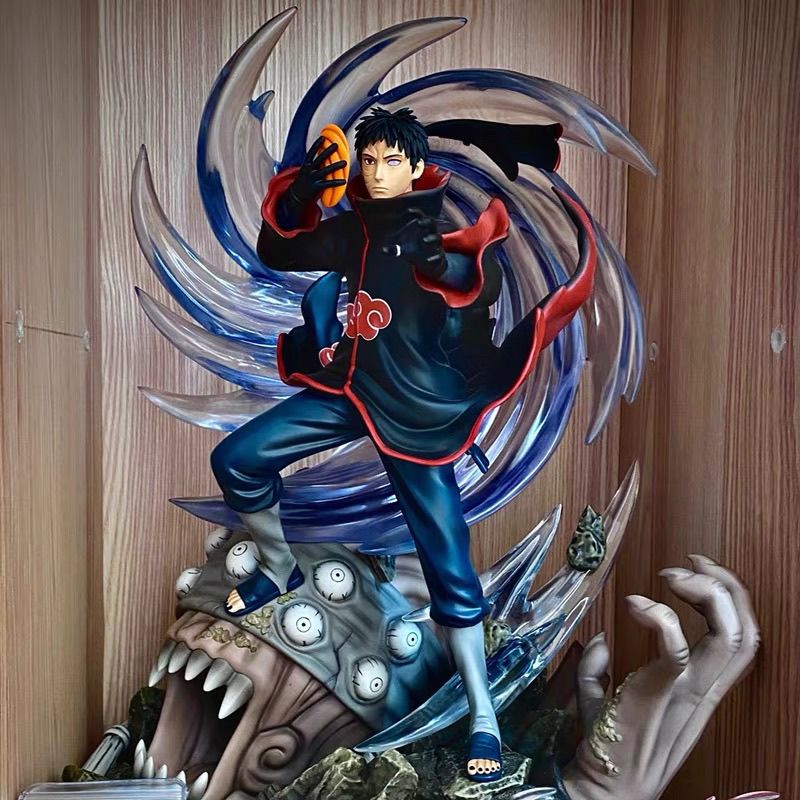 火影忍者宇智波十年帯土阿飛GK暁組織ハンドメイドアニメモデル置物プレゼント三頭彫刻
