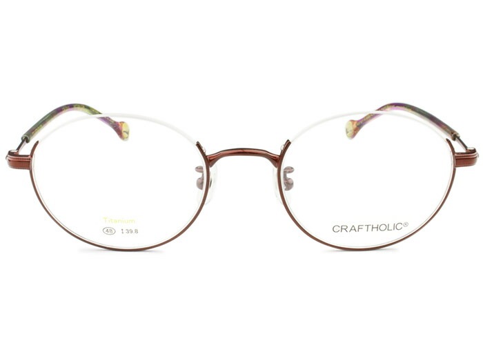 CRAFTHOLIC クラフトホリック cr-2003 c.3 ワインレッド アンダーリム メガネ 眼鏡 伊達 ハーフリム ボストン