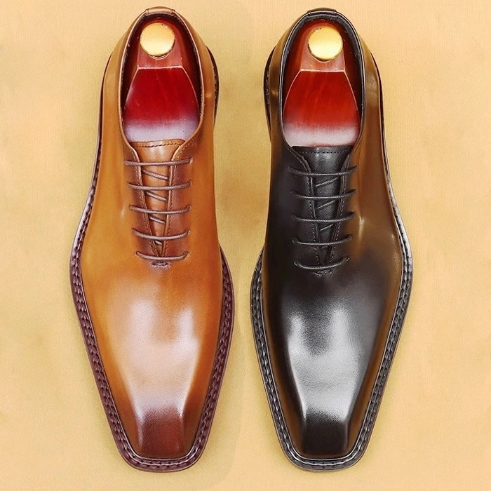 ビジネスシューズ メンズ 本革 足に馴染む お仕事 パーティー 焦げめ グラデーション 艶 内羽根 ブラック キャメル ブラウン