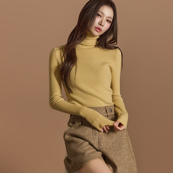 E3654 リブ スリム トップ