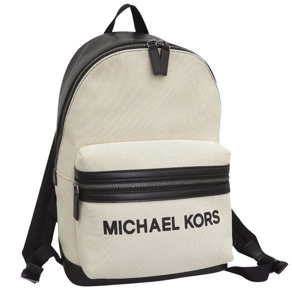 マイケルコース バッグ メンズ レディース リュックサック アウトレット キャンバス ベージュ×ブラック 37S5LC0B2C-096 MICHAEL KORS A4対応