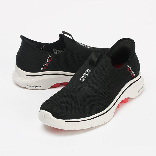 スニーカー Gowalk 7 メンズ スリッポン ブラック/ホワイト 216641BKW