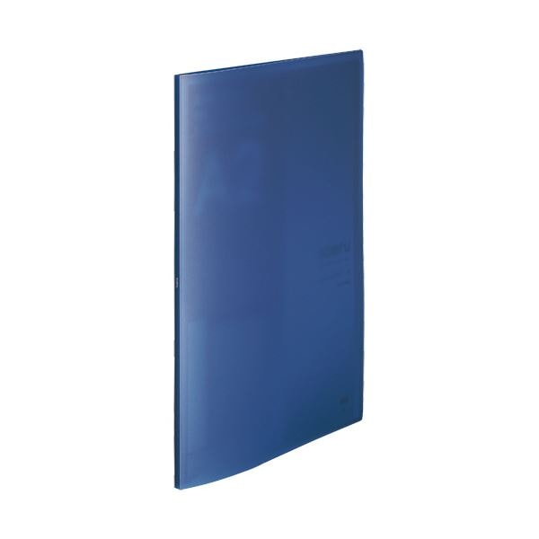 リヒトラブ soeru クリヤーブック A2タテ 20ポケット 背幅11mm インディゴブルー N-8117-11 1セット(4冊)
