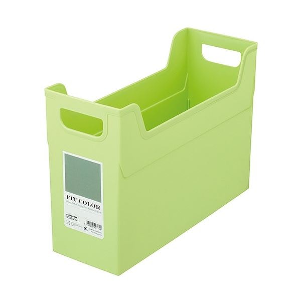 (まとめ) ナカバヤシ フィットカラーファイルボックス A4ヨコ 背幅124mm グリーン FB-FCE4S-GN 1個 (×20セット)