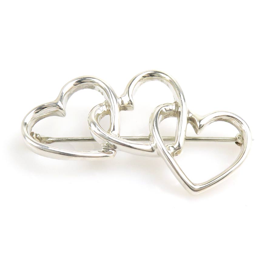 ティファニー TIFFANY&Co. ブローチ トリプルハート シルバー925 シルバー レディース e61879