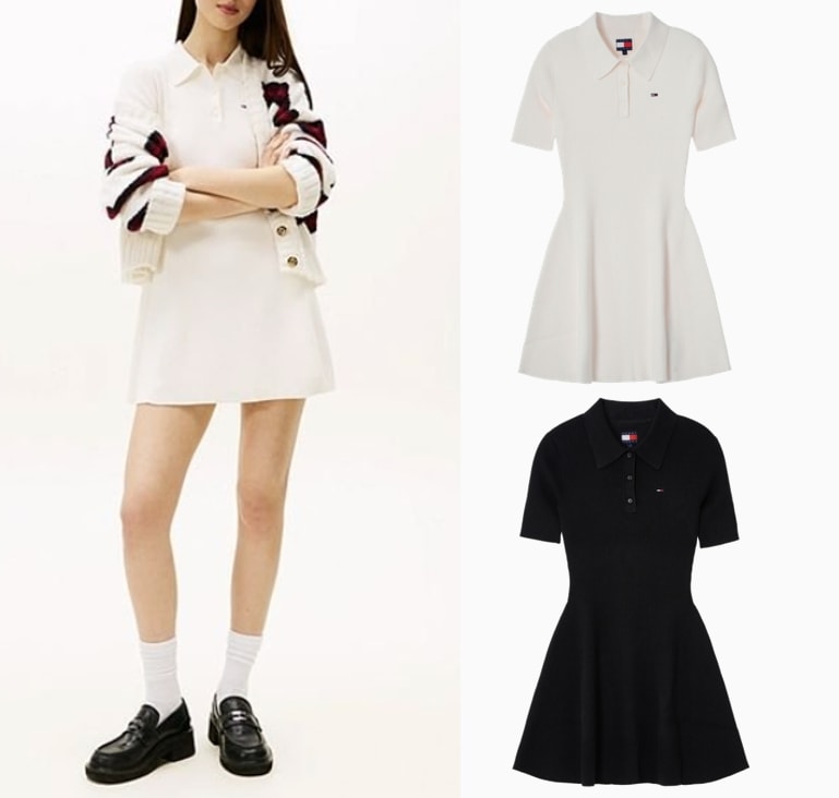 Mini Polo Sweater Dress (T32F7WOP06TWT1)
