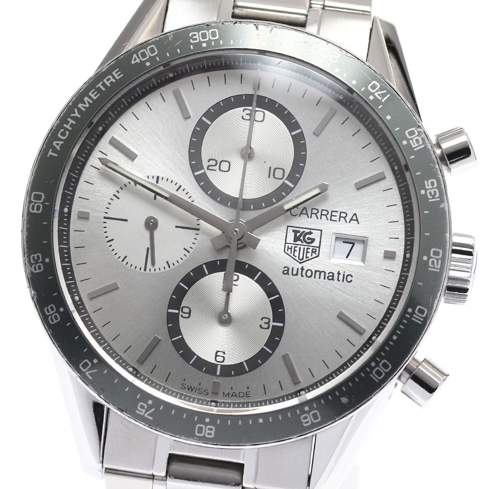 タグホイヤー TAG HEUER CV2011 カレラ クロノグラフ 自動巻き メンズ 保証書付き_894561【中古】