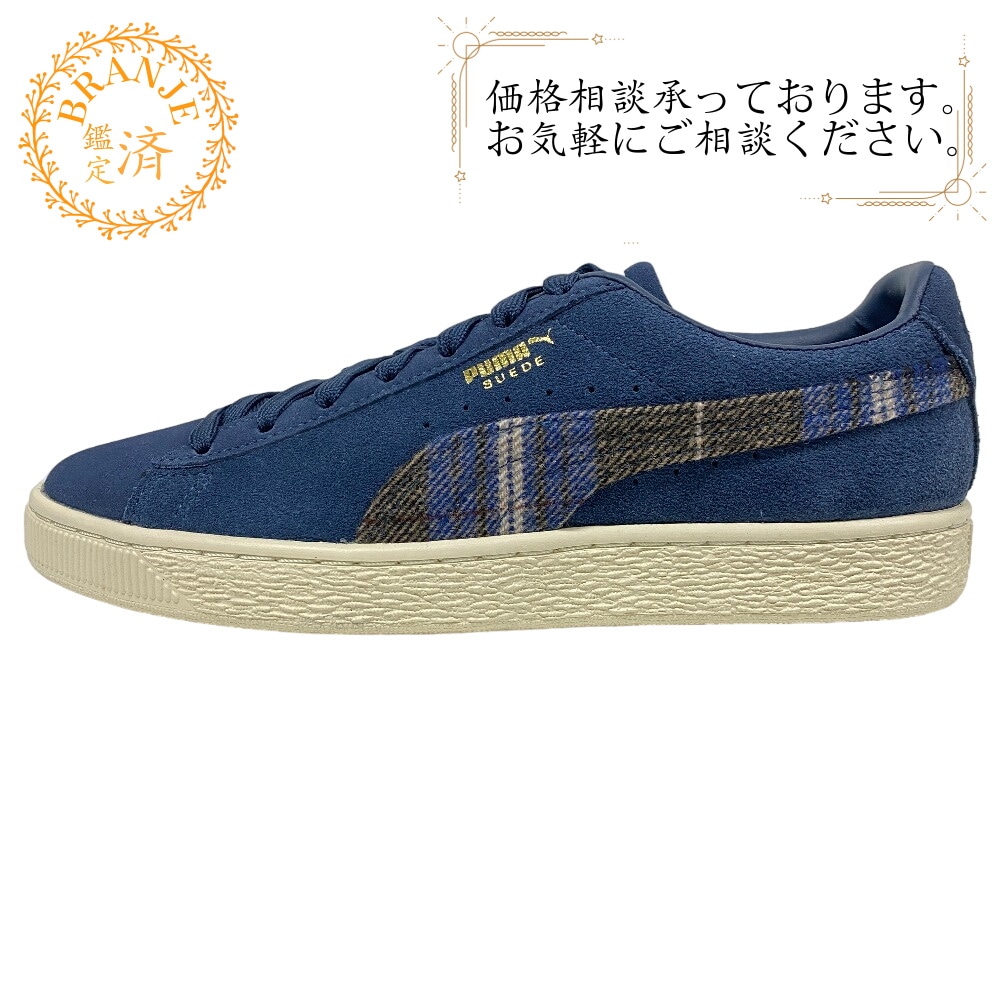 384605 スウェードクラシックフランネル SPELLBOUND-MARSHMALLOW スニーカー ブルー メンズ ブランド