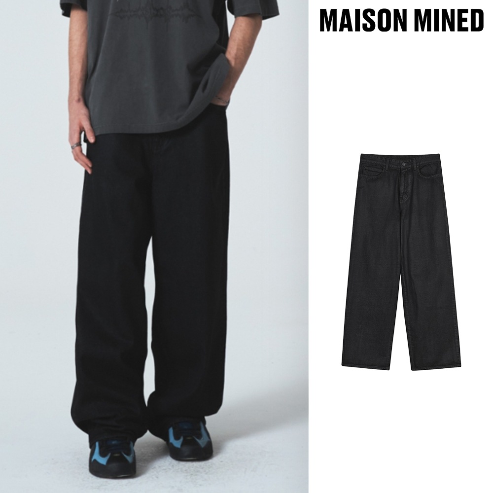 【MAISON MINED】 MORS COATING WIDE DENIM PANTS