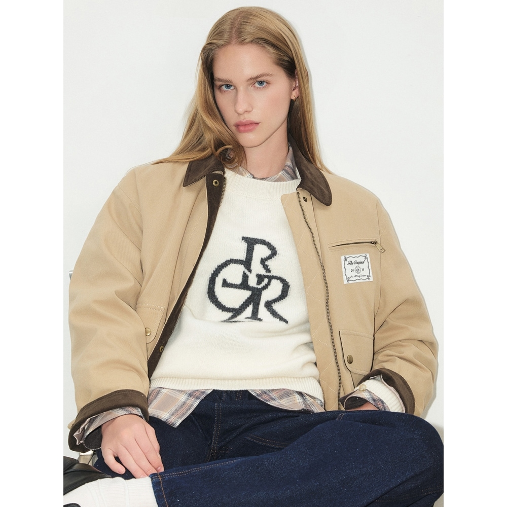 シティブリーズコットンワークジャケットベージュ