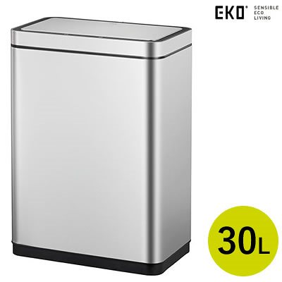 正規販売店 EKO 30L センサーゴミ箱 デラックス ミラージュセンサービン EK9280RMT-30L シルバー