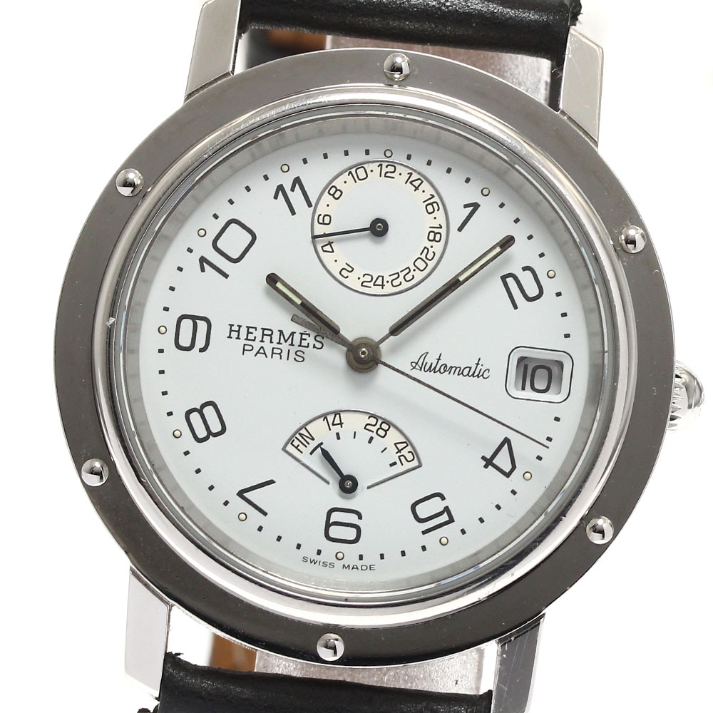 エルメス HERMES CL5.710 クリッパー GMT パワーリザーブ 自動巻き メンズ _893896【中古】