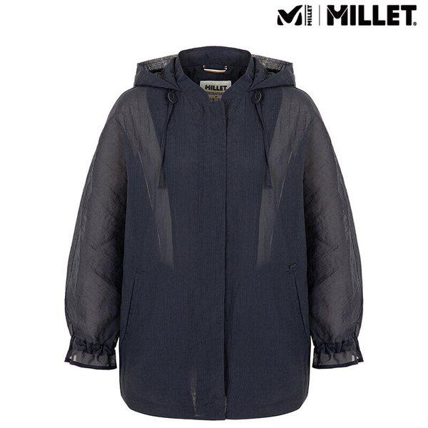 [新商品30%特価] 女性夏ジャケット ルーズフィット モノメッシュ フード付き 通気性ベラジャケット_MLVUJ641I_US