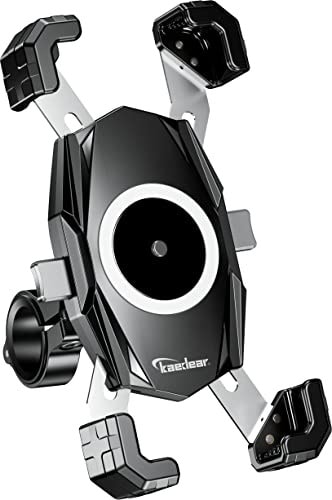 他サイト： Kaedear(カエディア) バイク スマホホルダー バイク用スマホホルダー 携帯ホルダー 振動吸収 マウント 対応 日本製 スプリング採用 クイックホールド 手裏剣 KDR-M22C (ブラック)の商品画像