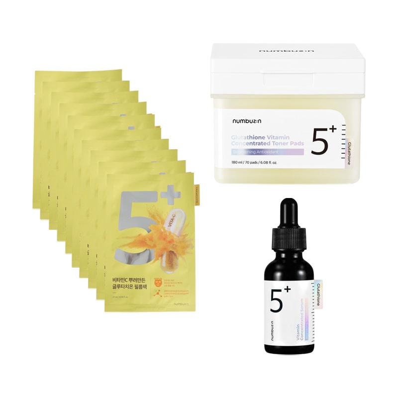 5番 グルタチオンC 基礎ケアセット （フィルムパック10枚 + フィルムパッド70枚 + アンプル30ml）