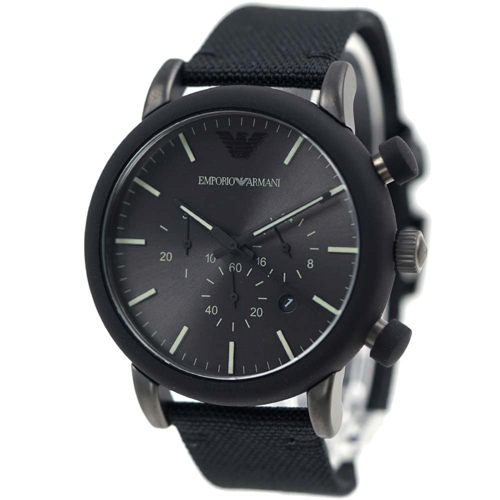 エンポリオアルマーニ 腕時計 メンズ クロノグラフ 日付カレンダー ブラック×グレー EMPORIO ARMANI AR11409
