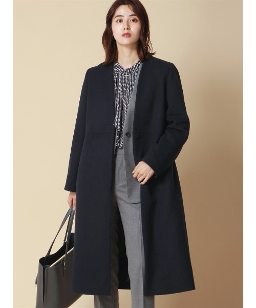 ダウン ダウンジャケット Vカラーコート 撥水 RESCWOOL ライトビーバー レディース