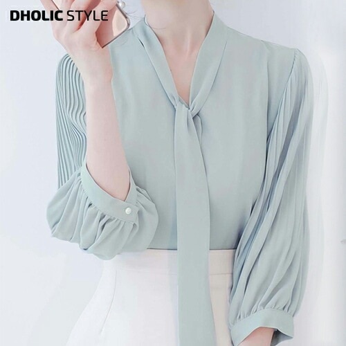 [メガ割りSALE]プリーツ7分袖ブラウス・p540924 5,694円