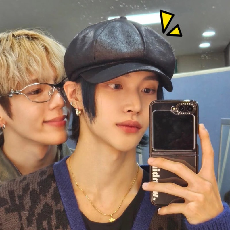 RIIZE ウォンビン 着用 帽子 Belted Leather Black Newsboy Cap