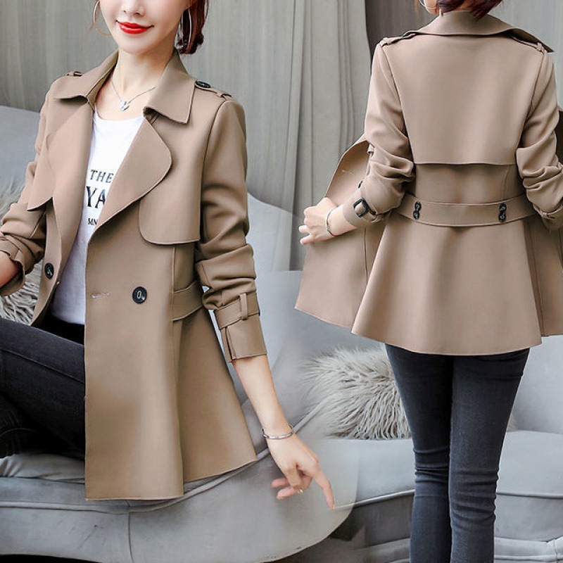 女性のためのヘップバーンスタイルのウインドブレーカージャケット 2025 新しいスタイルの多用途でファッショナブルな気質の短い春と秋の小さな人のためのトップ