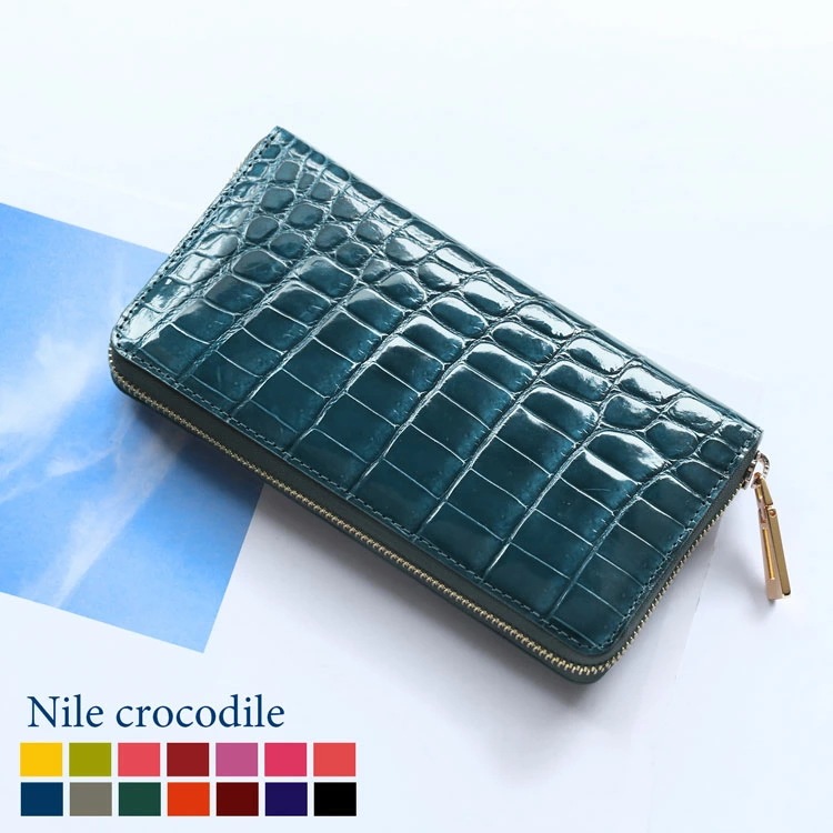 クロコダイルレザー長財布