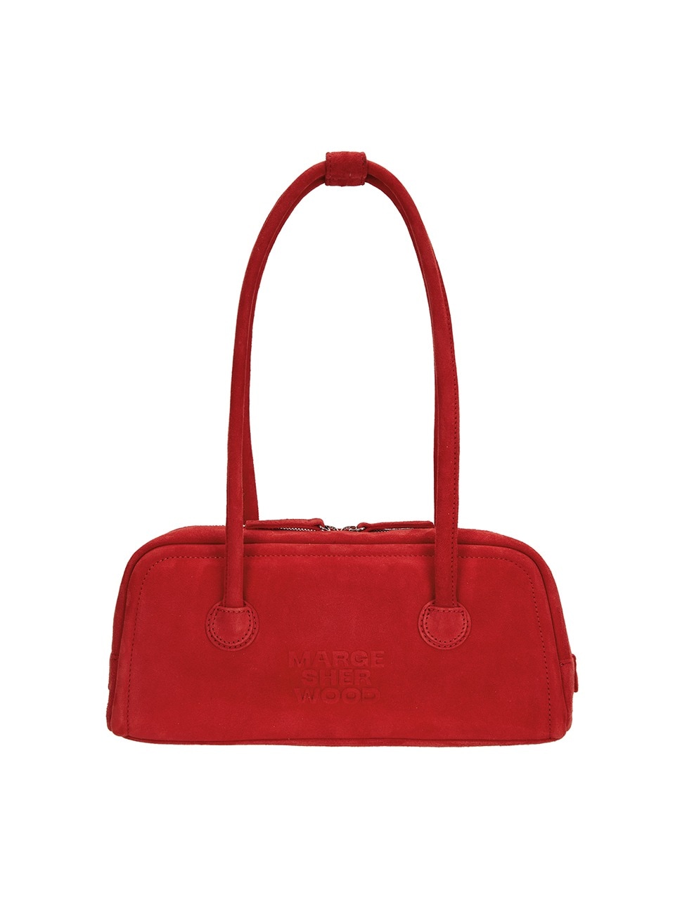 【MARGESHERWOOD】 SOFT BAGUETTE BAG : RED SUEDE