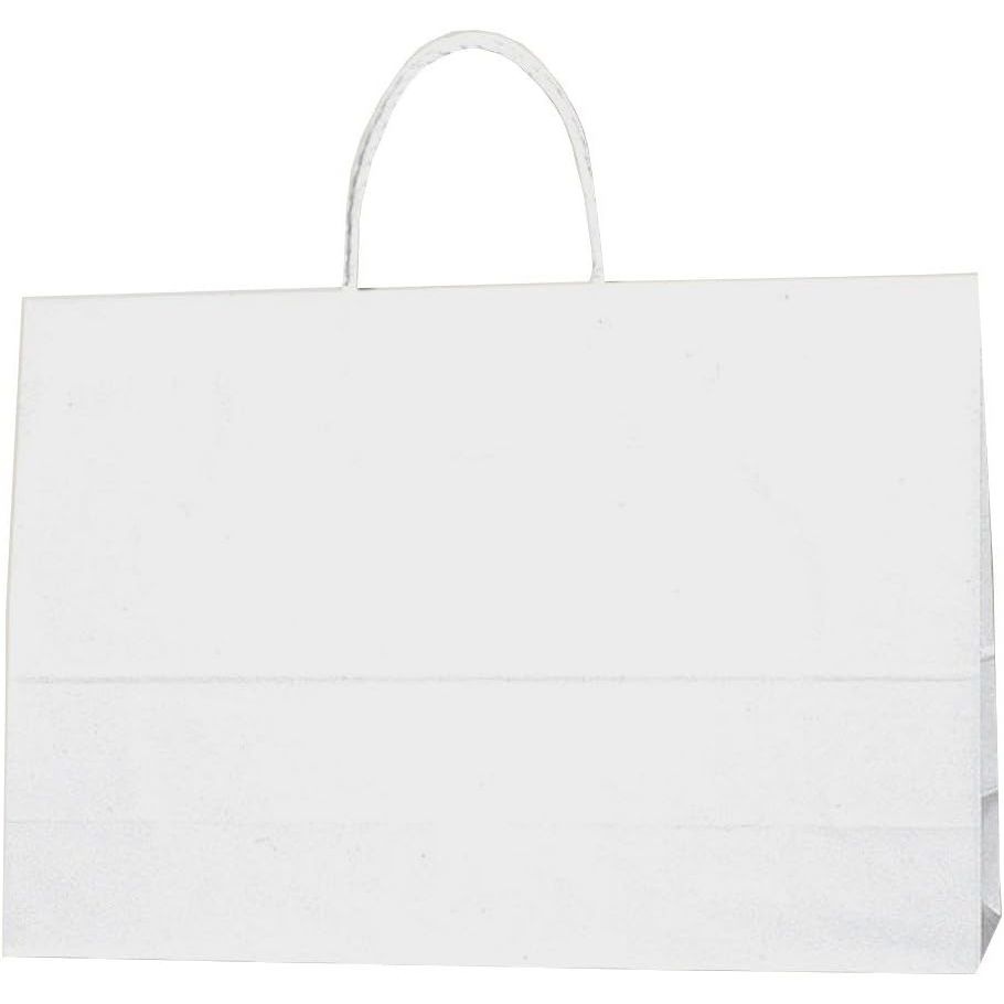 シモジマ HEIKO 手提げ紙袋 スムースバッグ Y-2 白無地 25枚 幅450xマチ130x高310mm 003157200