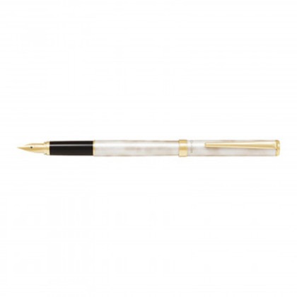 パイロット 万年筆 カヴァリエ ゴールド＆ホワイト 細字 FCAN-5SR-GDWF