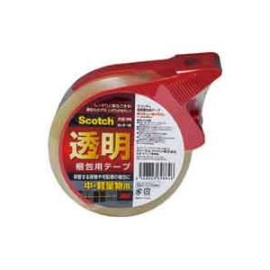 （まとめ）スリーエム 3M 透明梱包用テープ カッター付 313D 1PN(×10セット)